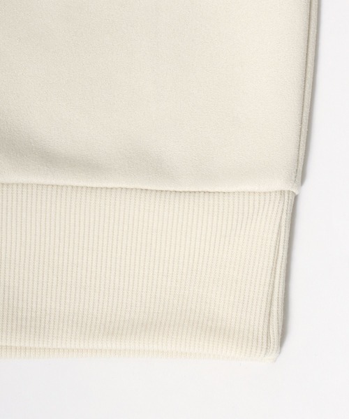 CONVERSE（コンバース）の「CONVERSE/コンバース スウェード ワンポイントロゴ刺繍 ハーフジップ プルオーバースウェットトレーナー トップス レディース メンズ（スウェット・メンズ・ベージュ/チャコール/ブラウン/ホワイト/サックスブルー/グレー・M/L/LL）」の17枚目の写真