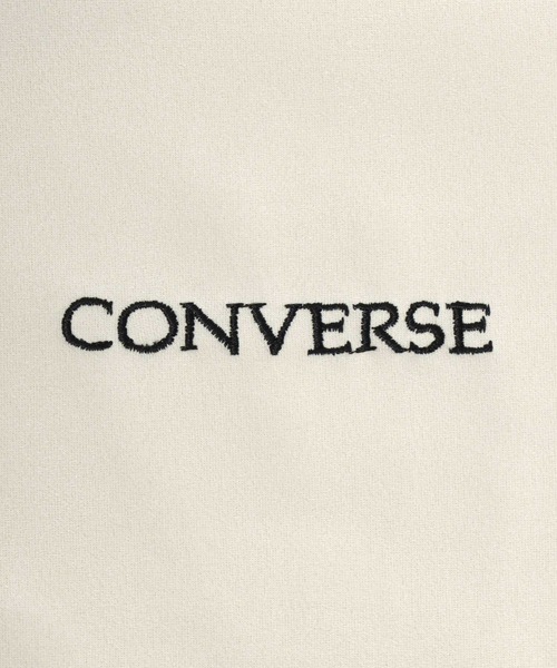 CONVERSE（コンバース）の「CONVERSE/コンバース スウェード ワンポイントロゴ刺繍 ハーフジップ プルオーバースウェットトレーナー トップス レディース メンズ（スウェット・メンズ・ベージュ/チャコール/ブラウン/ホワイト/サックスブルー/グレー・M/L/LL）」の14枚目の写真