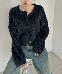 feepur | 【ハンドウォッシャブル】ウール混シャギーショートカーディガン(カーディガン/ボレロ)