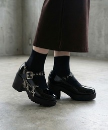 LOVEHUNTER 厚底クロスストラップシューズ