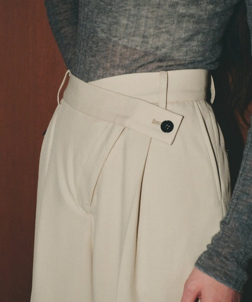 TODAYFUL【未使用に近い】Asymmetry Twill Trousers bornfree-e-shop_12420708