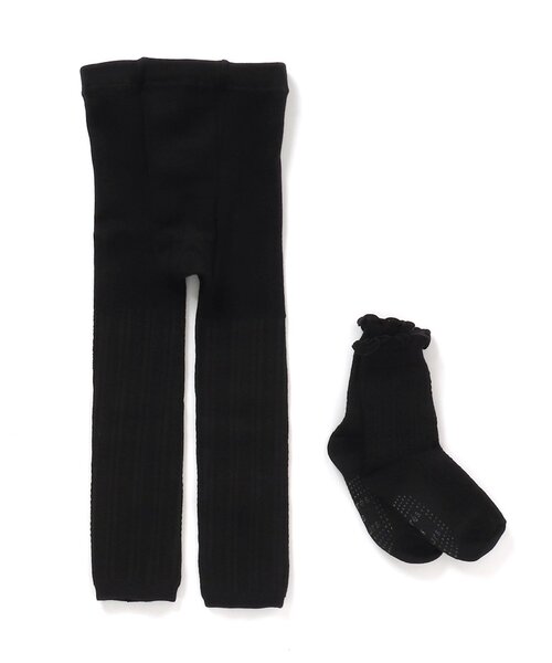 apres les cours（アプレレクール）の「メロウソックス&レギンスセット（レギンス/スパッツ・キッズ・アイボリー/レンガ/ブルー/ブラック・90/100/110/140/120）」の11枚目の写真