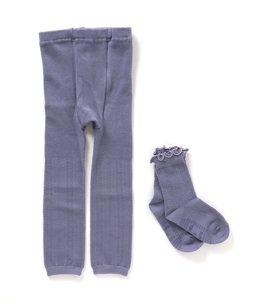 apres les cours（アプレレクール）の「メロウソックス&レギンスセット（レギンス/スパッツ・キッズ・アイボリー/レンガ/ブルー/ブラック・90/100/110/140/120）」の14枚目の写真