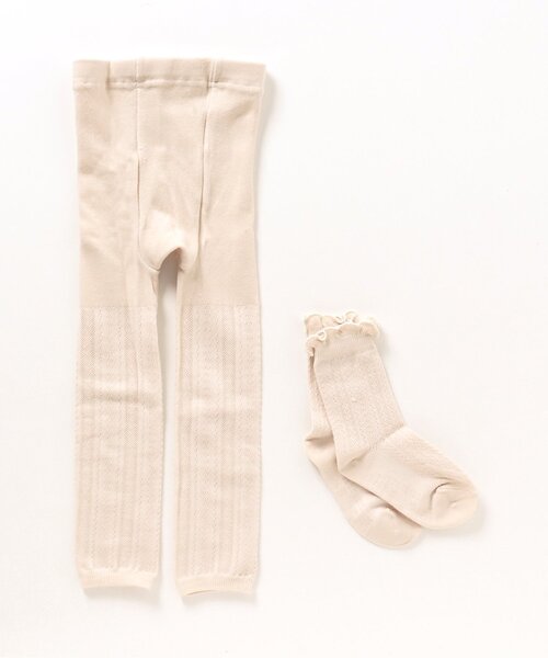 apres les cours（アプレレクール）の「メロウソックス&レギンスセット（レギンス/スパッツ・キッズ・アイボリー/レンガ/ブルー/ブラック・90/100/110/140/120）」の15枚目の写真