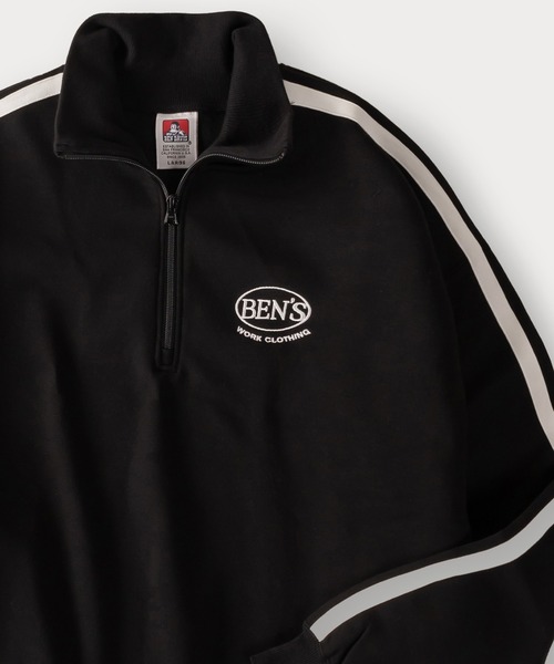 BEN DAVIS(ベンデイビス)の「【BENDAVIS/ベンデイビス】RIB NECK HALF ZIP SWEAT リブハイネックハーフジップスウェット/トラックジャケット/ビッグシルエット/裏起毛(スウェット・メンズ・オレンジ/ブルー/オフホワイト/ブラック/グリーン・M/L/XL)」の19枚目の写真