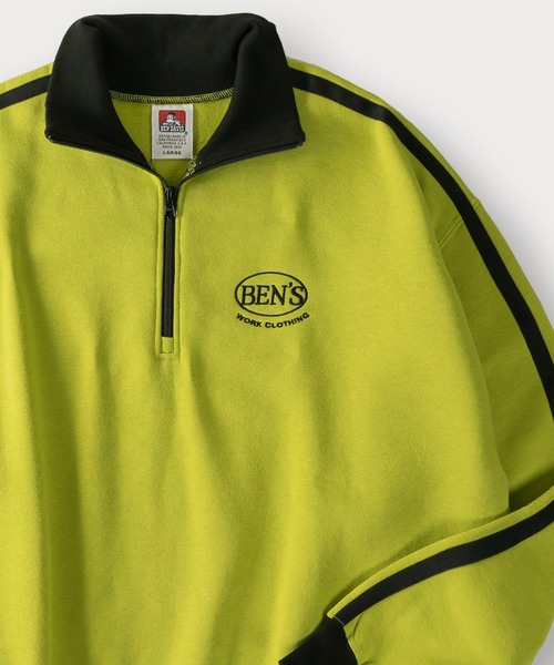 BEN DAVIS(ベンデイビス)の「【BENDAVIS/ベンデイビス】RIB NECK HALF ZIP SWEAT リブハイネックハーフジップスウェット/トラックジャケット/ビッグシルエット/裏起毛(スウェット・メンズ・オレンジ/ブルー/オフホワイト/ブラック/グリーン・M/L/XL)」の20枚目の写真