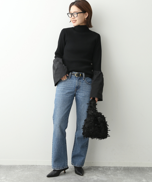 SLOBE IENA(スローブイエナ)の「SLOBE IENA ツイードトートバッグ(クラッチバッグ・レディース・ブラック・FREE)」の3枚目の写真