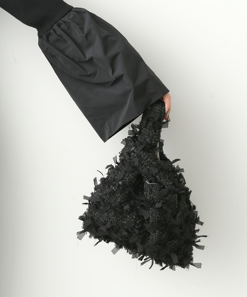 SLOBE IENA(スローブイエナ)の「SLOBE IENA ツイードトートバッグ(クラッチバッグ・レディース・ブラック・FREE)」の9枚目の写真