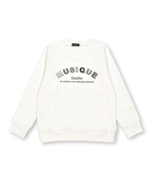 【セール】ポンチチェックパッチロゴトレーナー(90～150cm)（スウェット）｜BeBe（ベベ）