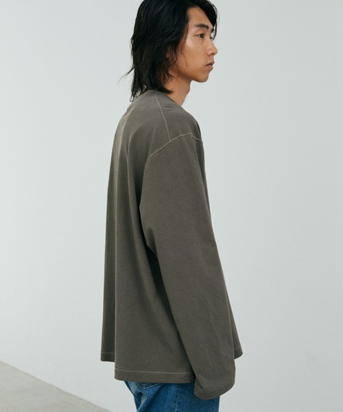 LIDNM(リドム)の「HARD TWISTED LS TEE(Tシャツ/カットソー・メンズ・ブラウン・LARGE/MEDIUM)」の4枚目の写真