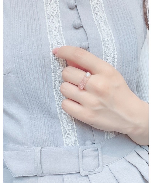 tone(トーン)の「【Cheriange】懐かしのキャンディ 天然石スクエアリング(MA)(リング・レディース・オレンジ/ピンク・FREE)」の4枚目の写真