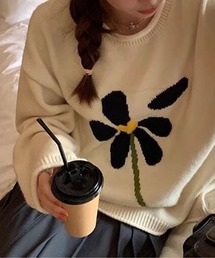 ROOPTOKYO | フラワージャガードニット(ニット/セーター)