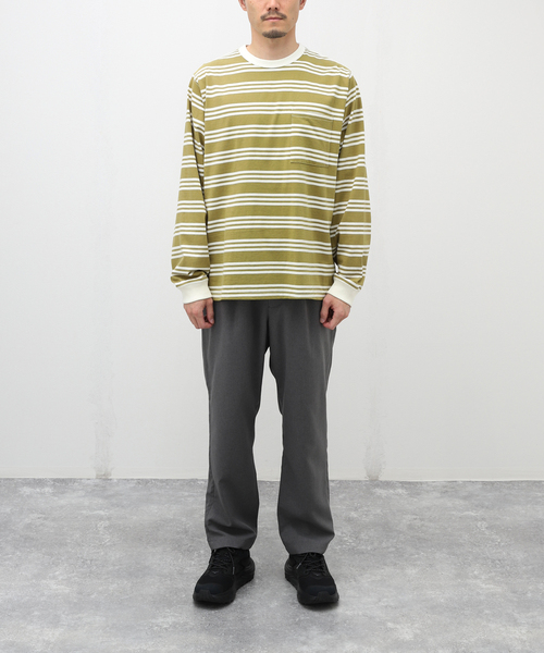 JOURNAL STANDARD relume（ジャーナルスタンダード　レリューム）の「Relume Jeans マルチボーダーロングスリーブTシャツ（Tシャツ/カットソー・メンズ・ブラウン/グリーン/ボルドー・MEDIUM/LARGE）」の16枚目の写真