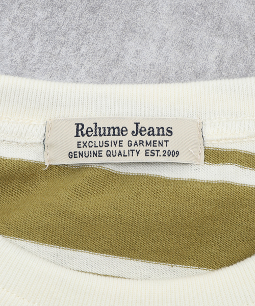 JOURNAL STANDARD relume（ジャーナルスタンダード　レリューム）の「Relume Jeans マルチボーダーロングスリーブTシャツ（Tシャツ/カットソー・メンズ・ブラウン/グリーン/ボルドー・MEDIUM/LARGE）」の11枚目の写真