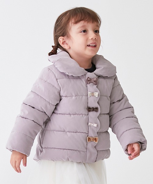 petit main(プティマイン)の「中綿リボンジャケット(ブルゾン・キッズ・モカ/ピンク/ネイビー・110cm/90cm/80cm/120cm/100cm/130cm)」の13枚目の写真