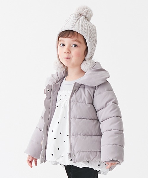 petit main(プティマイン)の「中綿リボンジャケット(ブルゾン・キッズ・モカ/ピンク/ネイビー・110cm/90cm/80cm/120cm/100cm/130cm)」の10枚目の写真