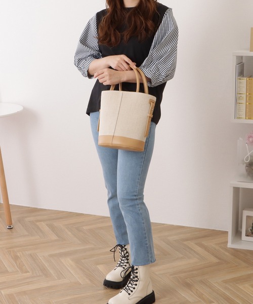 Lace Ladies(レースレディース)の「5分袖フェイクレイヤードドッキングブラウス(シャツ/ブラウス・レディース・ブラック×ホワイト/チェック/ネイビー×ホワイト/グレー・XL/M)」の11枚目の写真