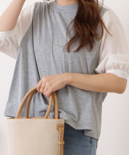 Lace Ladies(レースレディース)の「5分袖フェイクレイヤードドッキングブラウス(シャツ/ブラウス・レディース・ブラック×ホワイト/チェック/ネイビー×ホワイト/グレー・XL/M)」の20枚目の写真