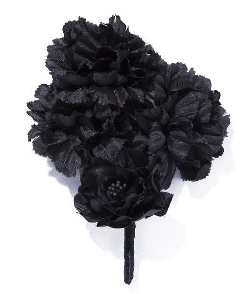 IRIS47（イリスフォーセブン）の「【IRIS 47】carnation corsage CS4（ブローチ/コサージュ・レディース・ブラック・FREE）」の2枚目の写真