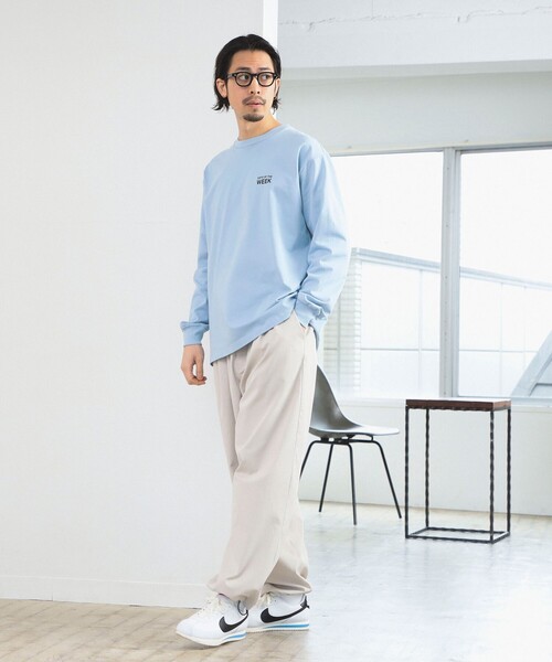 B:MING by BEAMS(ビーミングバイビームス)の「B:MING by BEAMS / ウィーク プリント クルーネック ロング Tシャツ(Tシャツ/カットソー・メンズ・サックスブルー/ベージュ/オフホワイト・LARGE/MEDIUM/SMALL/X-LARGE)」の18枚目の写真