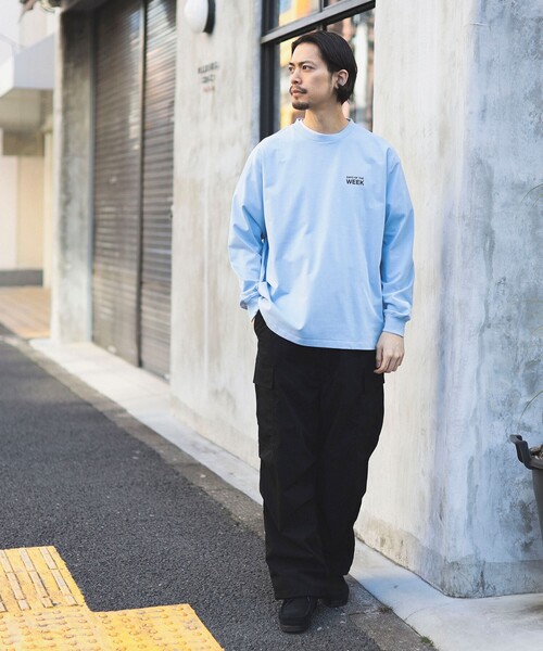 B:MING by BEAMS(ビーミングバイビームス)の「B:MING by BEAMS / ウィーク プリント クルーネック ロング Tシャツ(Tシャツ/カットソー・メンズ・サックスブルー/ベージュ/オフホワイト・LARGE/MEDIUM/SMALL/X-LARGE)」の20枚目の写真