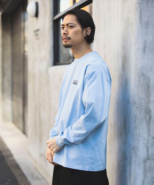 B:MING by BEAMS(ビーミングバイビームス)の「B:MING by BEAMS / ウィーク プリント クルーネック ロング Tシャツ(Tシャツ/カットソー・メンズ・サックスブルー/ベージュ/オフホワイト・LARGE/MEDIUM/SMALL/X-LARGE)」の11枚目の写真