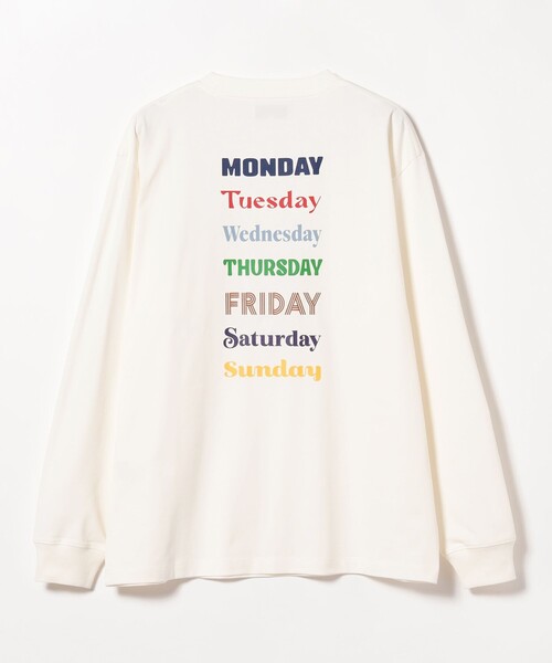 B:MING by BEAMS(ビーミングバイビームス)の「B:MING by BEAMS / ウィーク プリント クルーネック ロング Tシャツ(Tシャツ/カットソー・メンズ・サックスブルー/ベージュ/オフホワイト・LARGE/MEDIUM/SMALL/X-LARGE)」の14枚目の写真