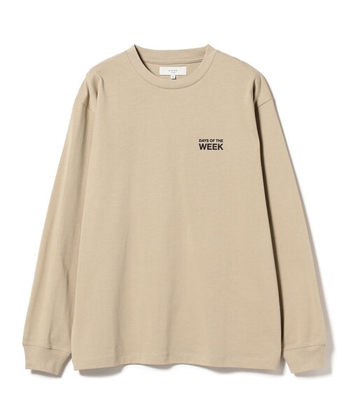 B:MING by BEAMS(ビーミングバイビームス)の「B:MING by BEAMS / ウィーク プリント クルーネック ロング Tシャツ(Tシャツ/カットソー・メンズ・サックスブルー/ベージュ/オフホワイト・LARGE/MEDIUM/SMALL/X-LARGE)」の4枚目の写真