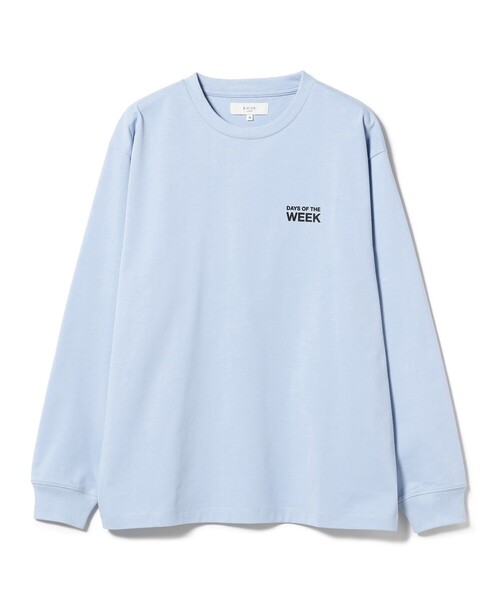 B:MING by BEAMS(ビーミングバイビームス)の「B:MING by BEAMS / ウィーク プリント クルーネック ロング Tシャツ(Tシャツ/カットソー・メンズ・サックスブルー/ベージュ/オフホワイト・LARGE/MEDIUM/SMALL/X-LARGE)」の7枚目の写真