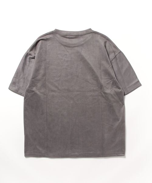 NO WAY（ノーウェイ）の「サマースエードビッグシルエットTシャツ（Tシャツ/カットソー・メンズ・ベージュ/ネイビー/ブラック/グレー/モカ/ブラウン・LARGE/MEDIUM）」の9枚目の写真