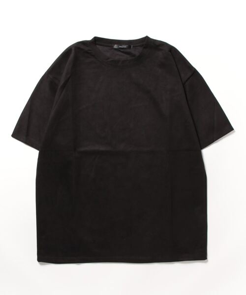 NO WAY（ノーウェイ）の「サマースエードビッグシルエットTシャツ（Tシャツ/カットソー・メンズ・ベージュ/ネイビー/ブラック/グレー/モカ/ブラウン・LARGE/MEDIUM）」の7枚目の写真