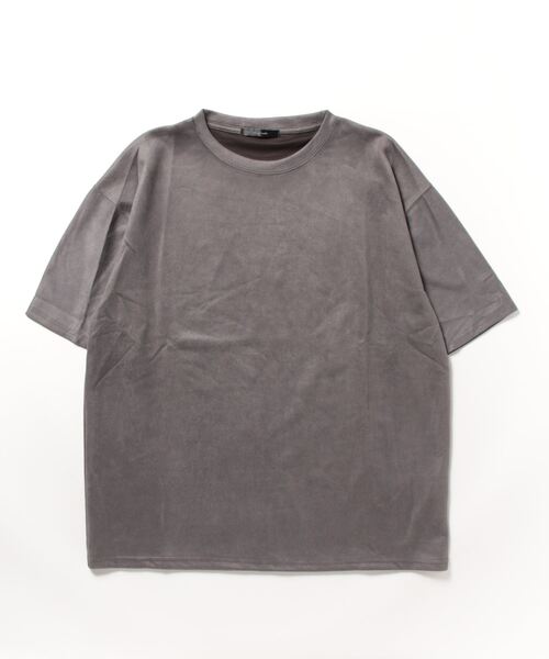 NO WAY（ノーウェイ）の「サマースエードビッグシルエットTシャツ（Tシャツ/カットソー・メンズ・ベージュ/ネイビー/ブラック/グレー/モカ/ブラウン・LARGE/MEDIUM）」の8枚目の写真