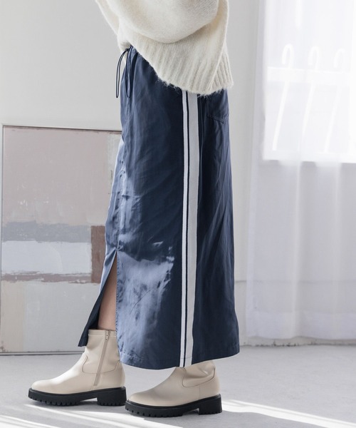 LEPSIM(レプシィム)の「ラインスカート 987466(スカート・レディース・ネイビー/チャコールグレー/アイボリー・FREE)」の19枚目の写真