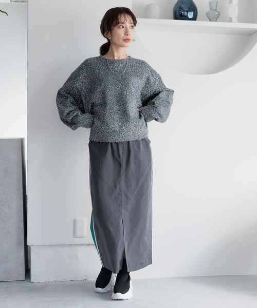 LEPSIM(レプシィム)の「ラインスカート 987466(スカート・レディース・ネイビー/チャコールグレー/アイボリー・FREE)」の15枚目の写真