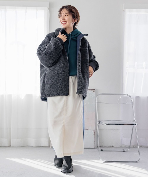 LEPSIM(レプシィム)の「ラインスカート 987466(スカート・レディース・ネイビー/チャコールグレー/アイボリー・FREE)」の10枚目の写真