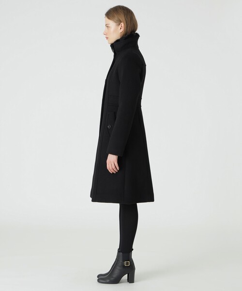 BLUE LABEL CRESTBRIDGE（ブルーレーベルクレストブリッジ）の「ファインウールダブルビーバースタンドカラーコート（ステンカラーコート・レディース・ブラック/チャコールグレー/ベージュ・36/40/38）」の15枚目の写真
