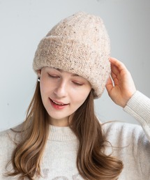 14+（イチヨンプラス）の「ブークレリブ編みニット（ニットキャップ/ビーニー）」