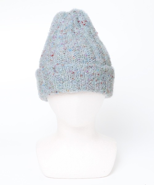 14+（イチヨンプラス）の「ブークレリブ編みニット（ニットキャップ/ビーニー・レディース・ブラック/ベージュ/イエロー/グレー/レッド/サーモンピンク/グレー系2/パープル・FREE/KIDS FREE）」の18枚目の写真