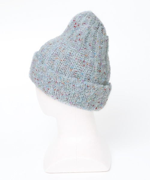 14+（イチヨンプラス）の「ブークレリブ編みニット（ニットキャップ/ビーニー・レディース・ブラック/ベージュ/イエロー/グレー/レッド/サーモンピンク/グレー系2/パープル・FREE/KIDS FREE）」の17枚目の写真