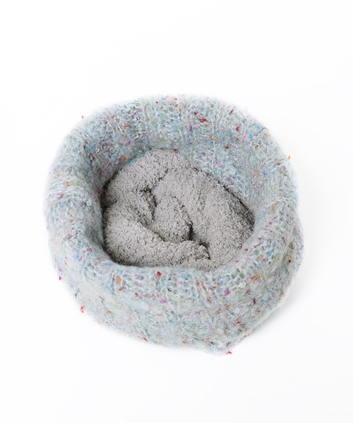 14+（イチヨンプラス）の「ブークレリブ編みニット（ニットキャップ/ビーニー・レディース・ブラック/ベージュ/イエロー/グレー/レッド/サーモンピンク/グレー系2/パープル・FREE/KIDS FREE）」の15枚目の写真