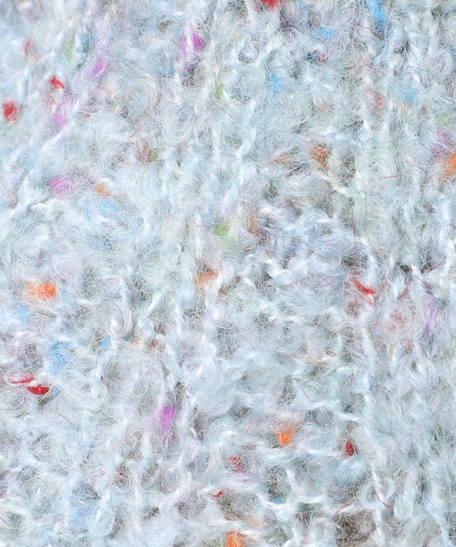 14+（イチヨンプラス）の「ブークレリブ編みニット（ニットキャップ/ビーニー・レディース・ブラック/ベージュ/イエロー/グレー/レッド/サーモンピンク/グレー系2/パープル・FREE/KIDS FREE）」の12枚目の写真