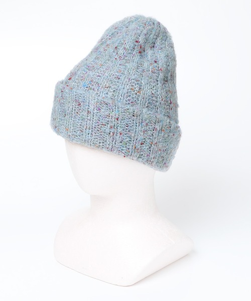 14+（イチヨンプラス）の「ブークレリブ編みニット（ニットキャップ/ビーニー・レディース・ブラック/ベージュ/イエロー/グレー/レッド/サーモンピンク/グレー系2/パープル・FREE/KIDS FREE）」の20枚目の写真