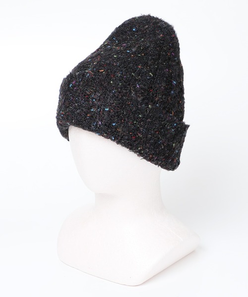 14+（イチヨンプラス）の「ブークレリブ編みニット（ニットキャップ/ビーニー・レディース・ブラック/ベージュ/イエロー/グレー/レッド/サーモンピンク/グレー系2/パープル・FREE/KIDS FREE）」の19枚目の写真