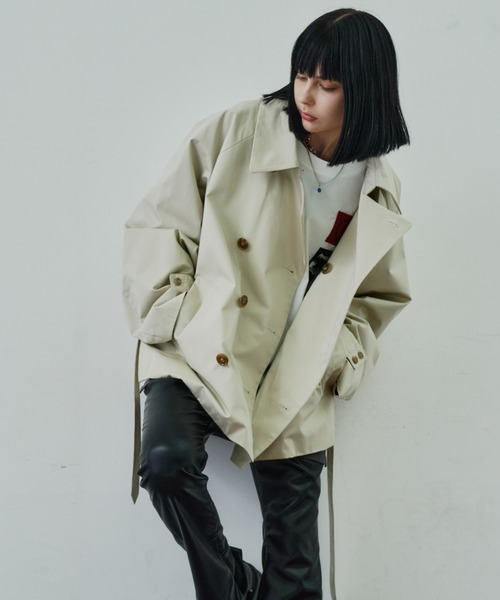 AIVER（アイバー）の「AIVER　ショートラグラントレンチコート（トレンチコート・メンズ・ダークブラウン/ブラック/ベージュ・LARGE/MEDIUM/SMALL）」の16枚目の写真