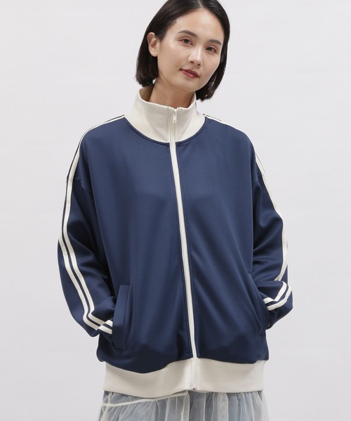 LAKOLE（ラコレ）の「トラックジャケット（スウェット・レディース・アイボリー/ネイビー・MEDIUM/SMALL）」の6枚目の写真