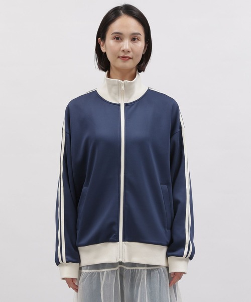 LAKOLE（ラコレ）の「トラックジャケット（スウェット・レディース・アイボリー/ネイビー・MEDIUM/SMALL）」の15枚目の写真