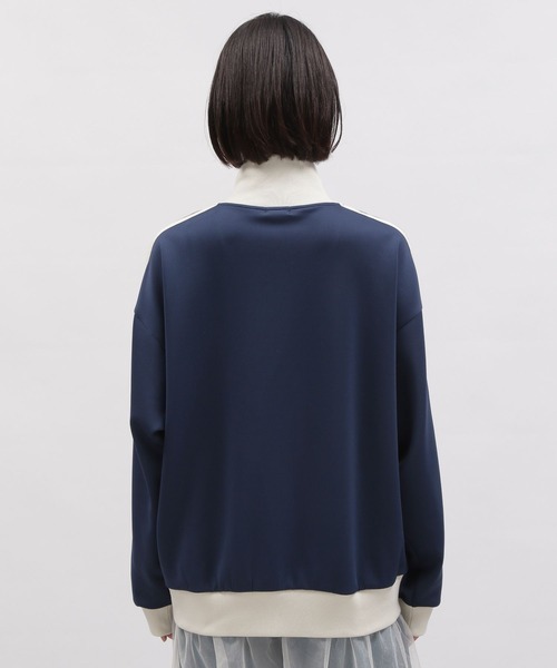 LAKOLE（ラコレ）の「トラックジャケット（スウェット・レディース・アイボリー/ネイビー・MEDIUM/SMALL）」の4枚目の写真