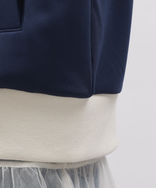 LAKOLE（ラコレ）の「トラックジャケット（スウェット・レディース・アイボリー/ネイビー・MEDIUM/SMALL）」の10枚目の写真