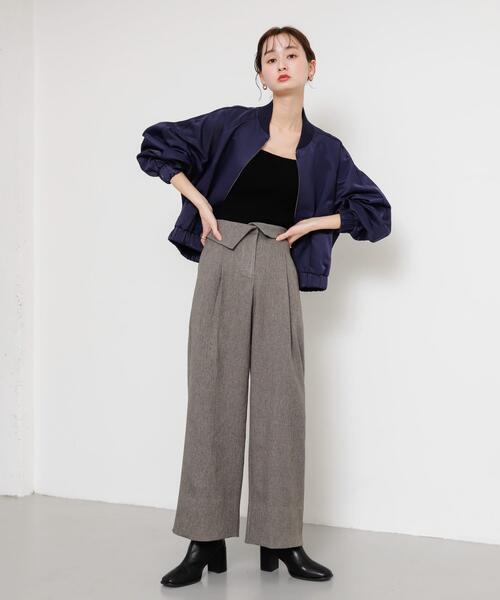 SENSE OF PLACE by URBAN RESEARCH（センスオブプレイスバイアーバンリサーチ）の「シャイニージップブルゾン（ブルゾン・レディース・イエロー/ネイビー/オフホワイト・ONE）」の18枚目の写真