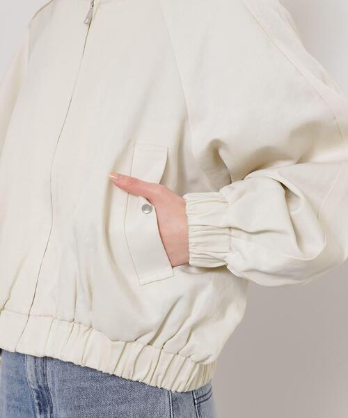 SENSE OF PLACE by URBAN RESEARCH（センスオブプレイスバイアーバンリサーチ）の「シャイニージップブルゾン（ブルゾン・レディース・イエロー/ネイビー/オフホワイト・ONE）」の13枚目の写真